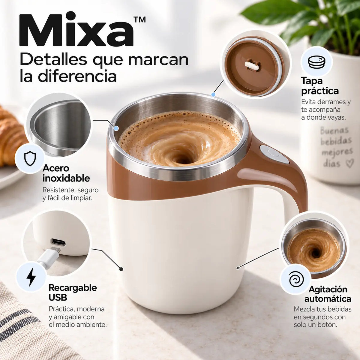 Taza Mixa - Mezclador automático